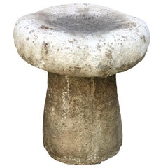 Vintage Cement Mushroom Garden Stool
