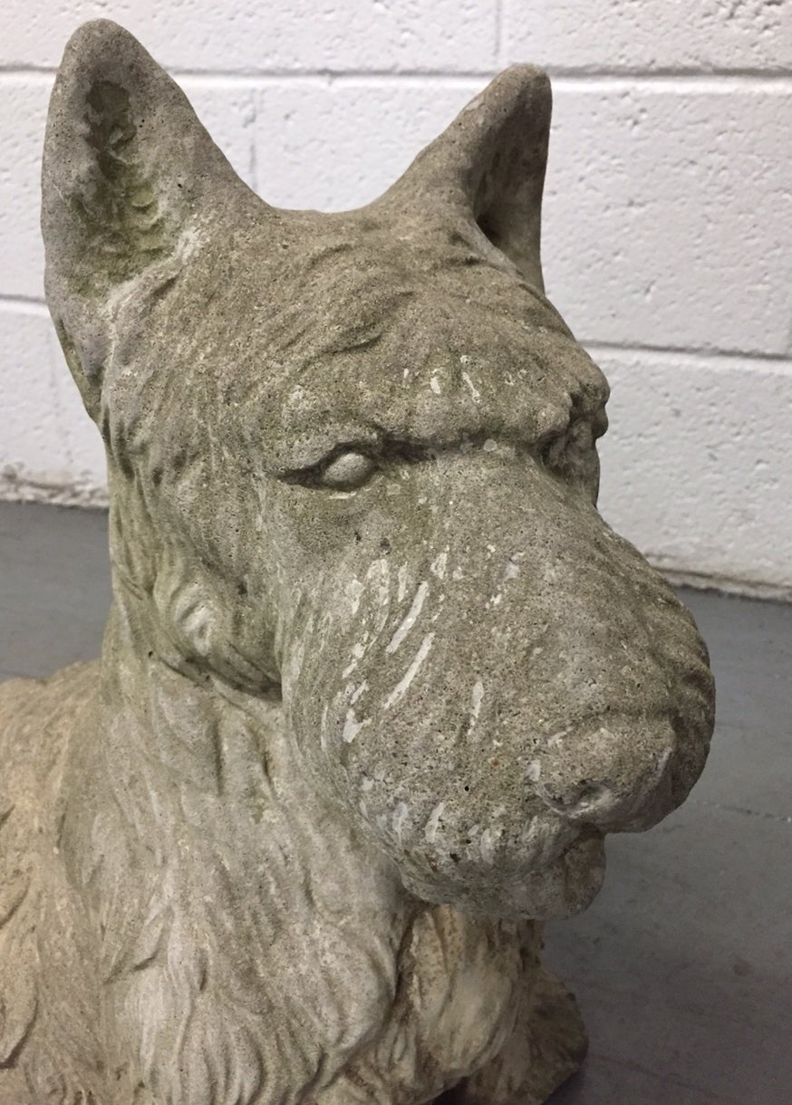 Terrier Escocés de Cemento Vintage Vaciado en venta