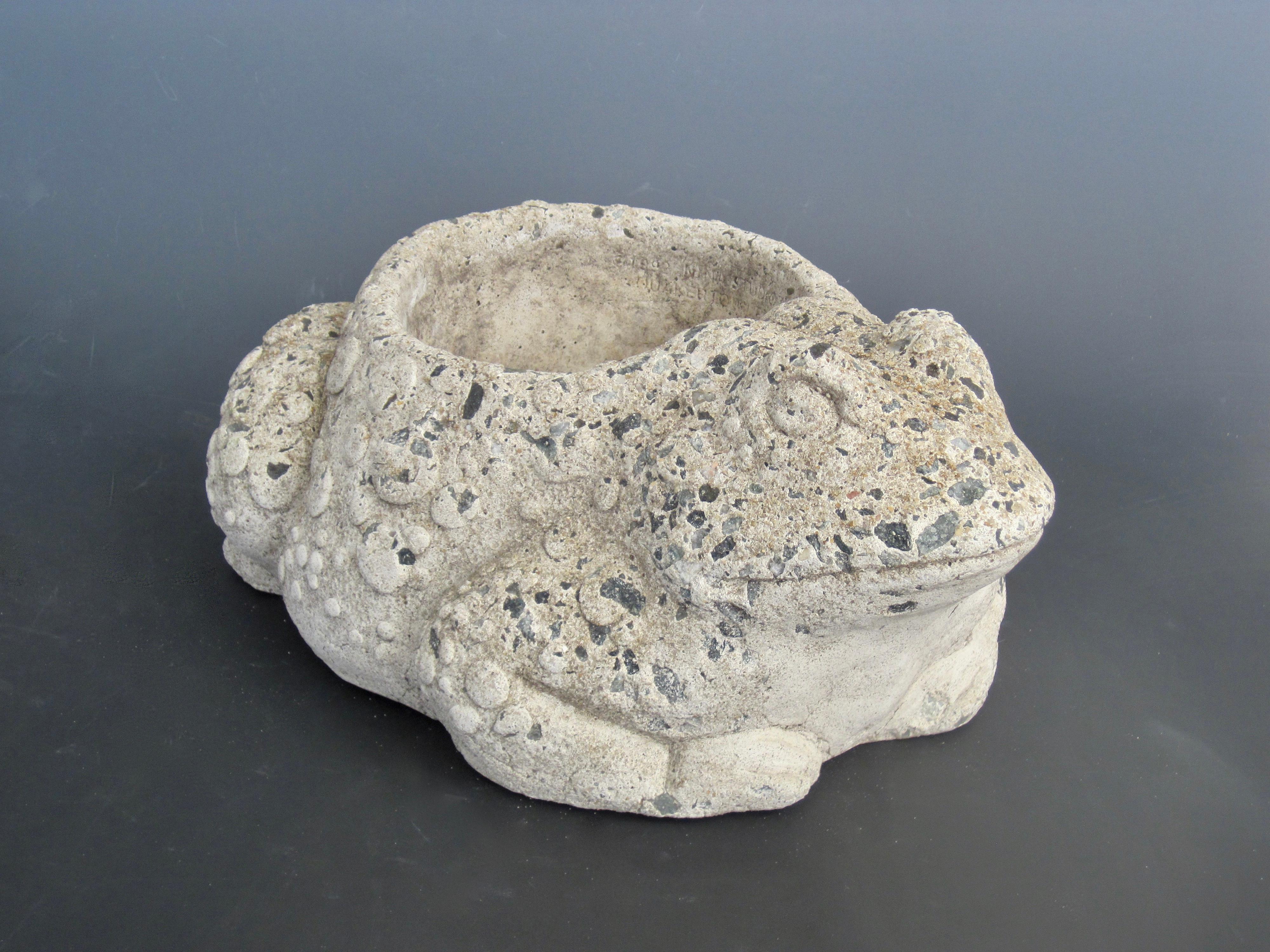 American Vintage Cement Toad or Frog Garden Planter For Sale