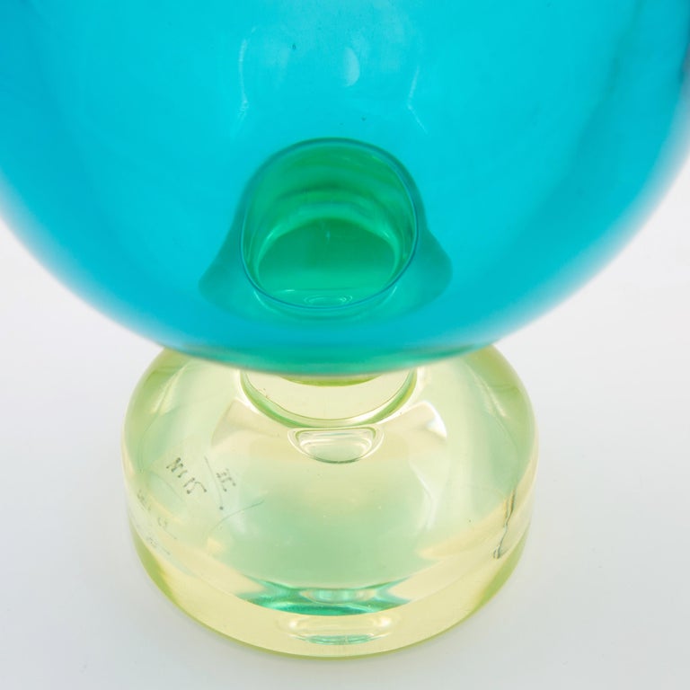 Late 20th Century Vintage Cenedese Antonio da Ros Murano Blown Glass Covered Vase For Sale