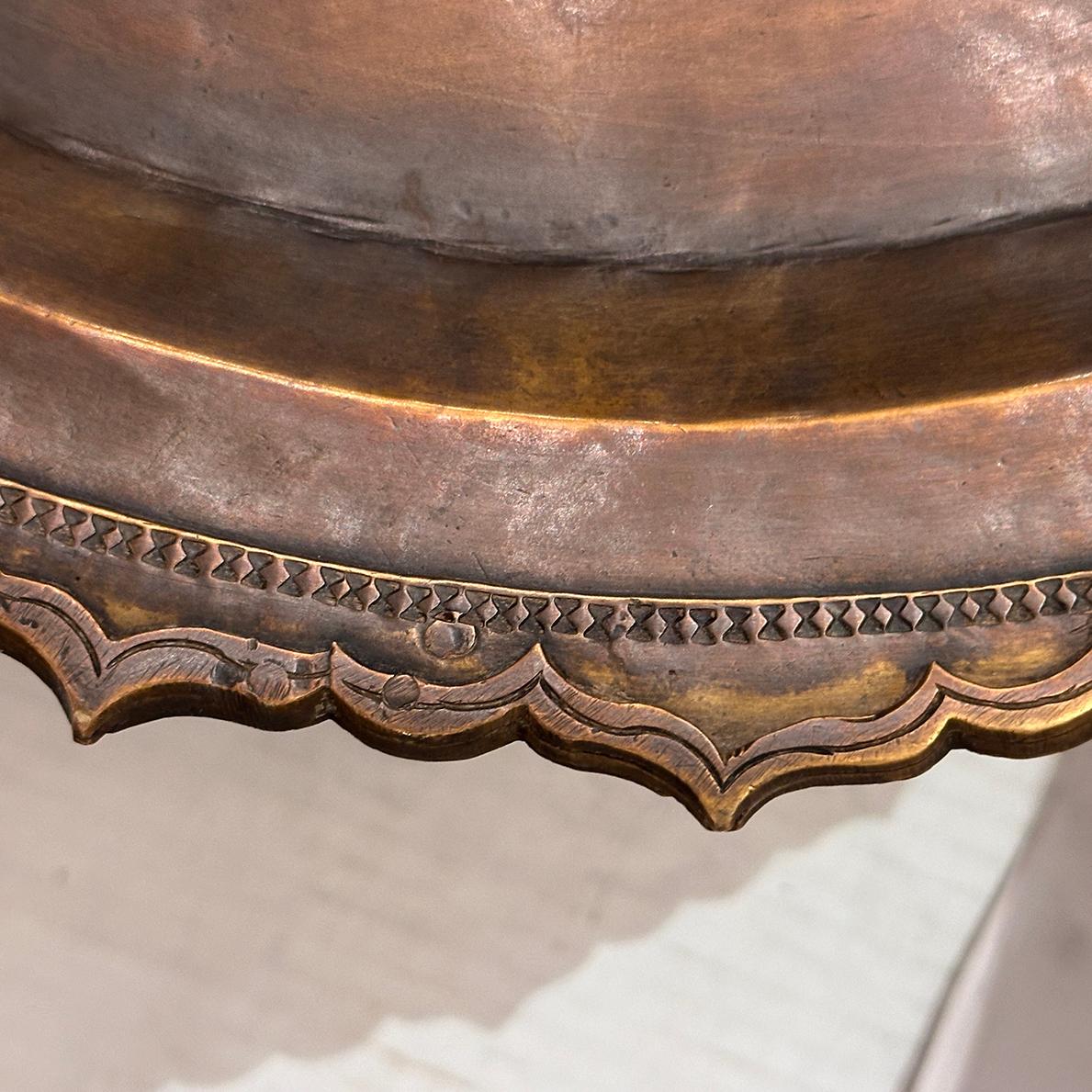 Patinated Vintage Center Table Tray For Sale