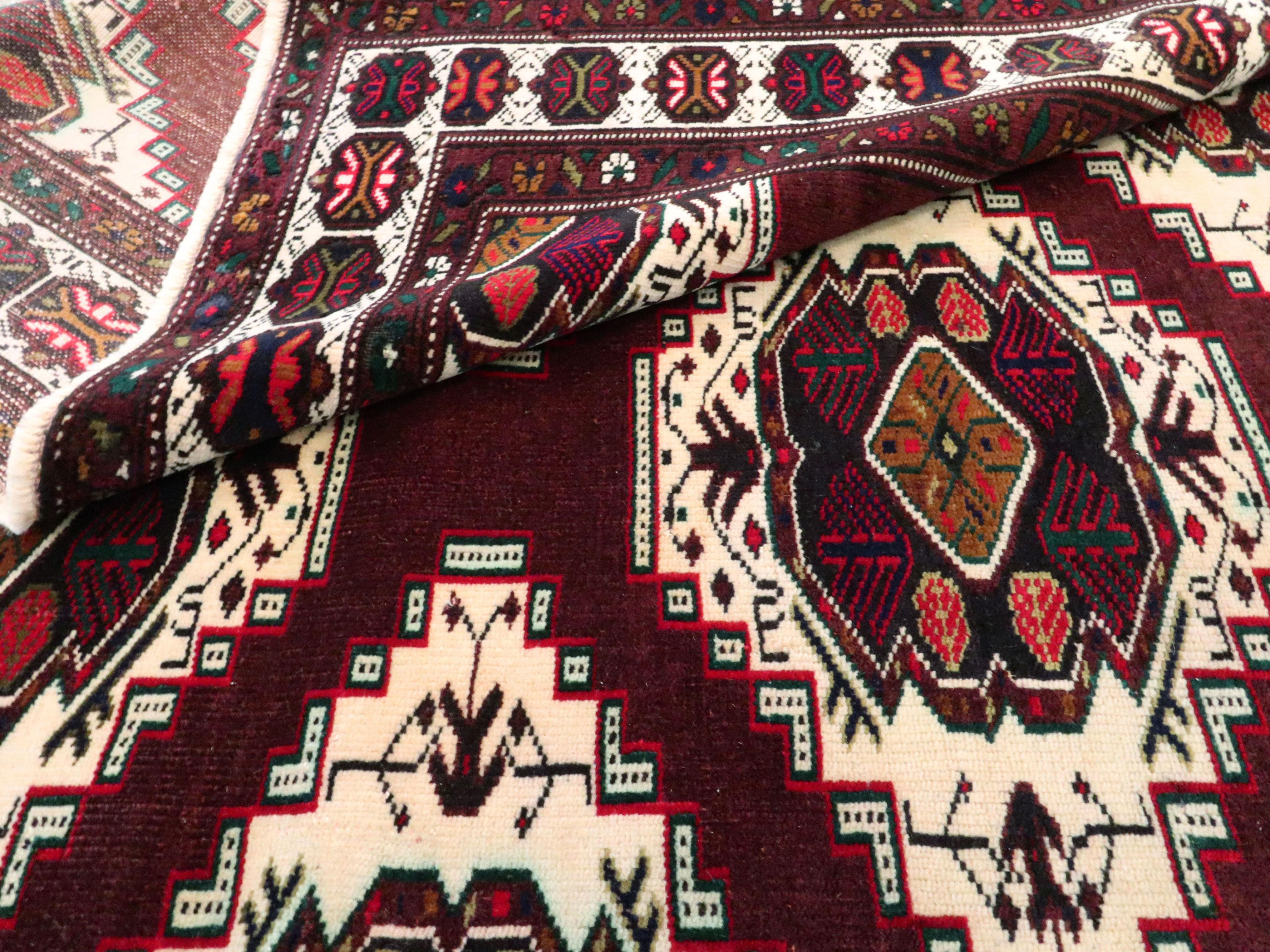 Vintage Central Asian Turkoman Carpet For Sale 3