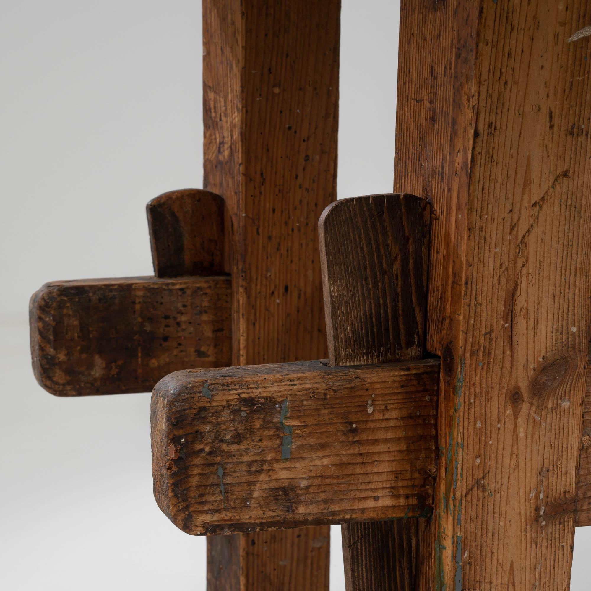Wood Vintage Central European Carpenter’s Bench For Sale