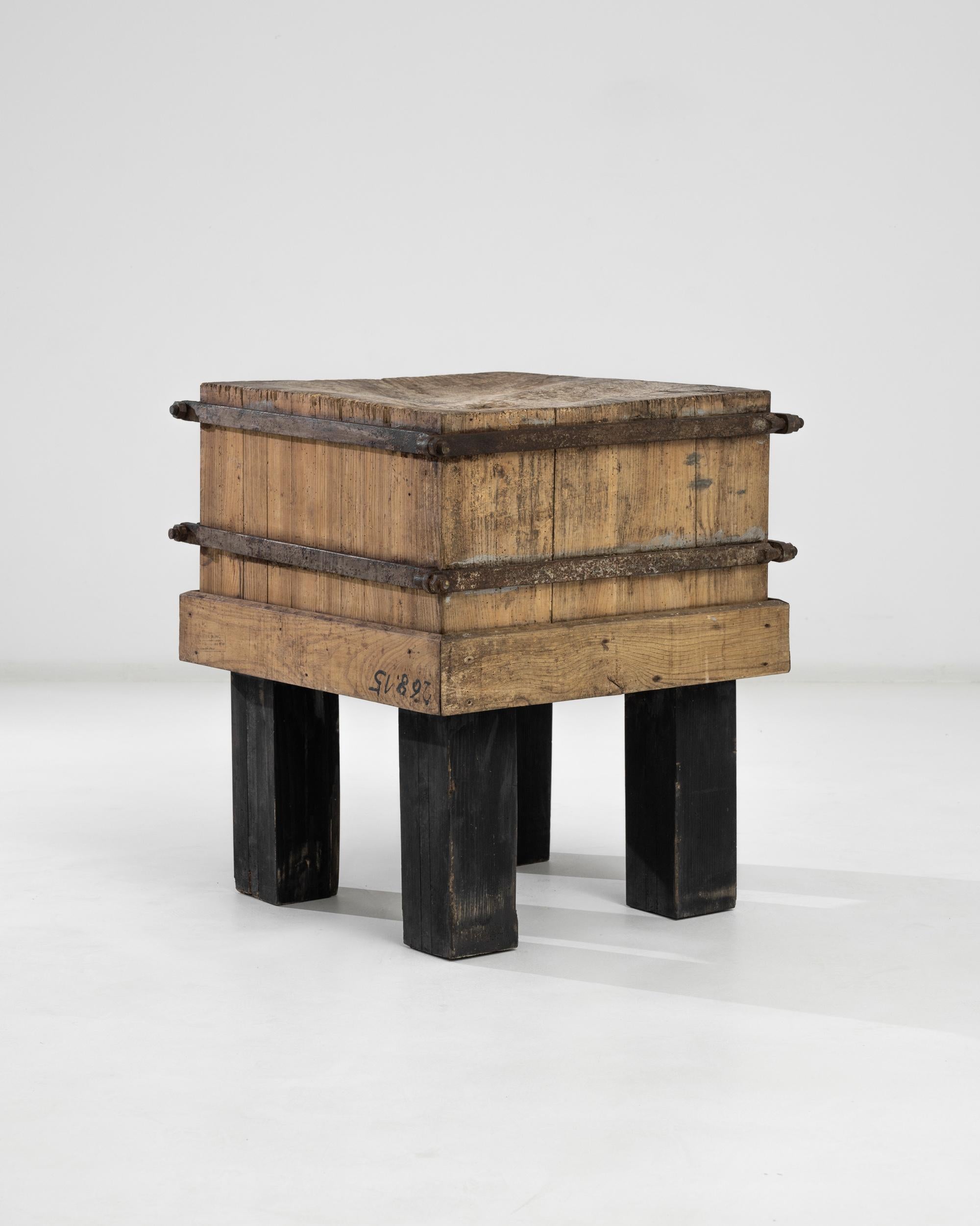 Metal Vintage Central European Industrial Work Table