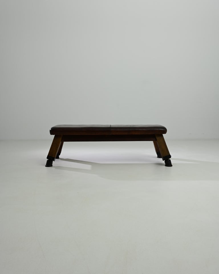 Vintage Central European Leather Pommel Horse For Sale at 1stDibs