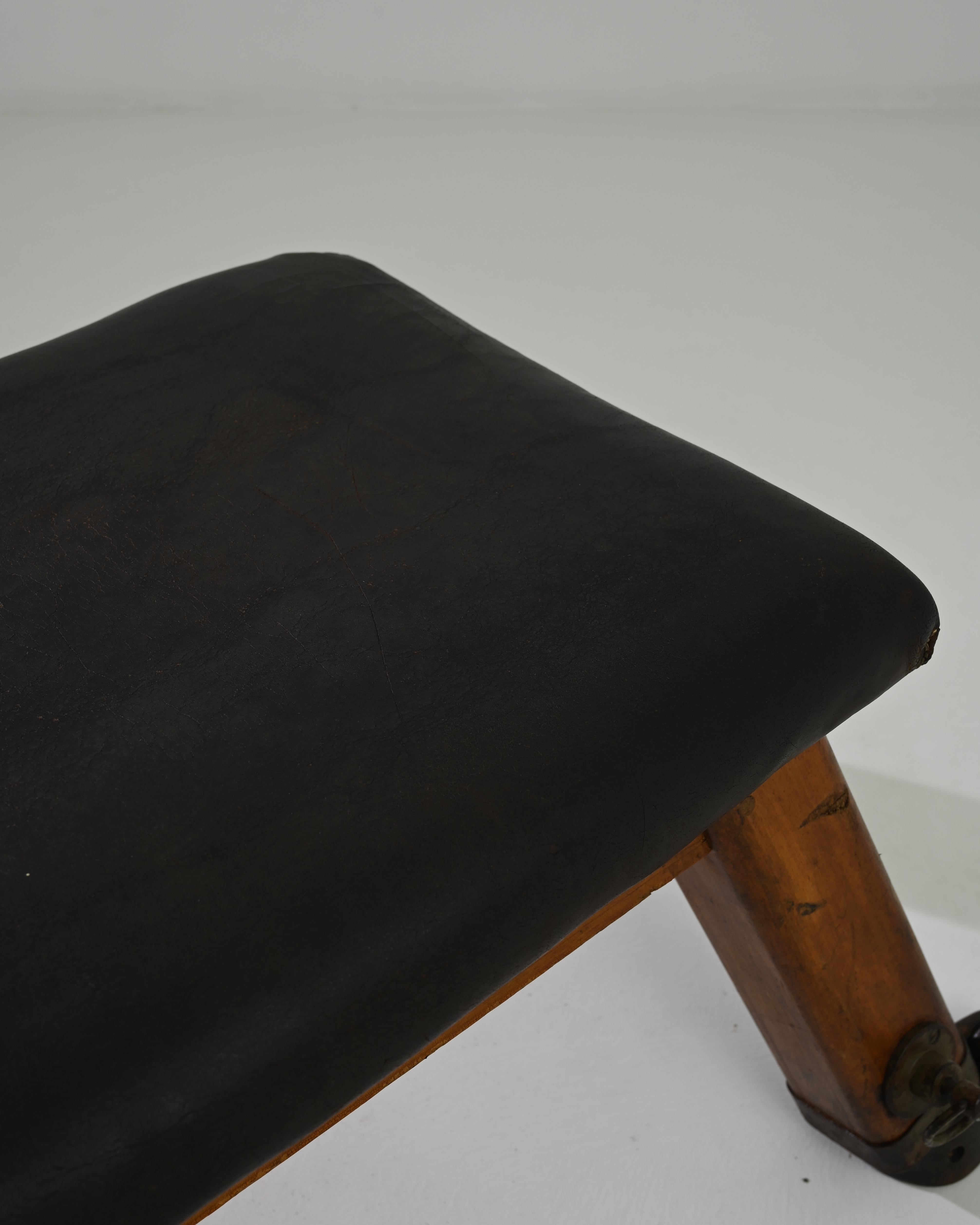 Vintage Central European Leather Pommel Horse 1