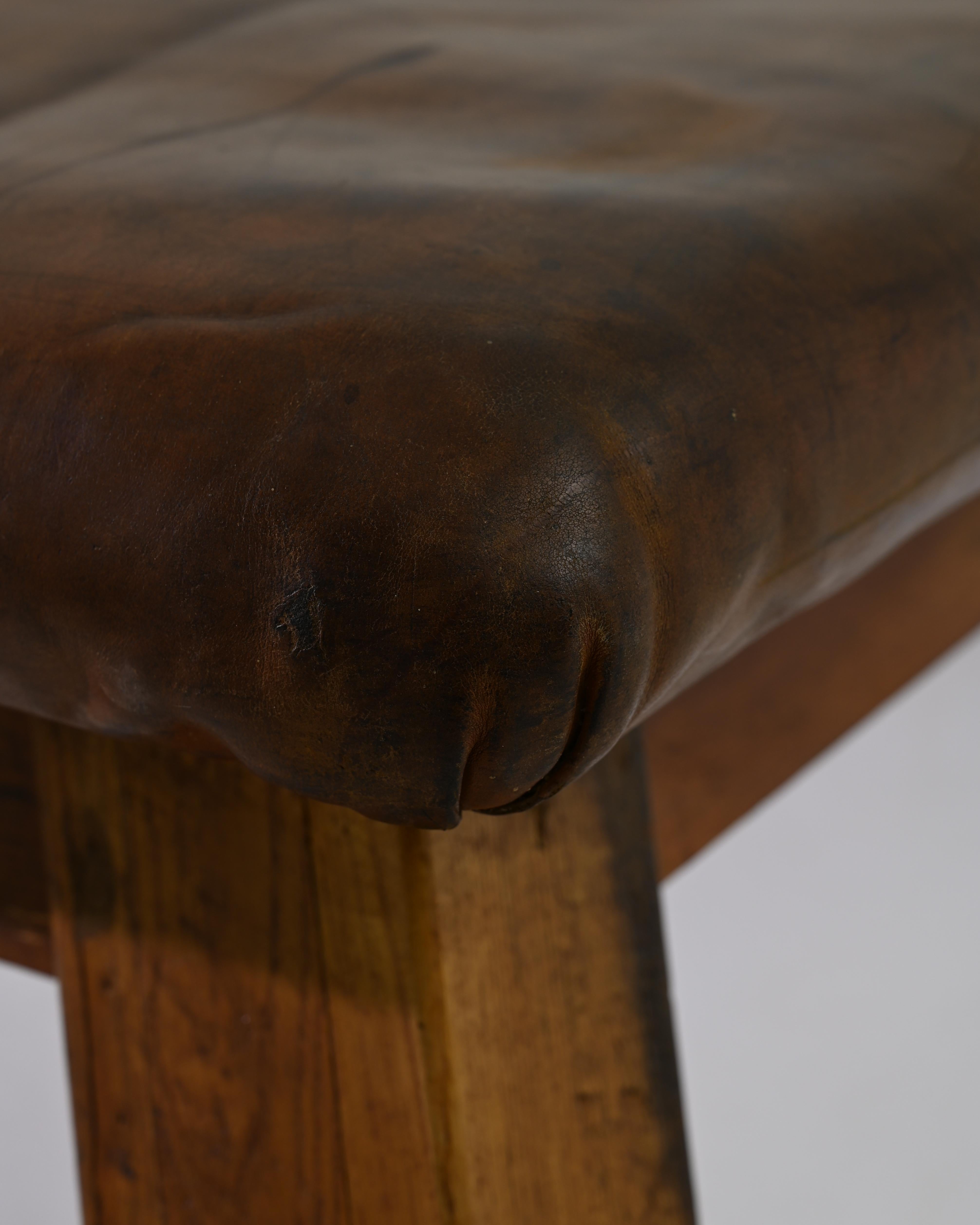 Vintage Central European Leather Pommel Horse 2