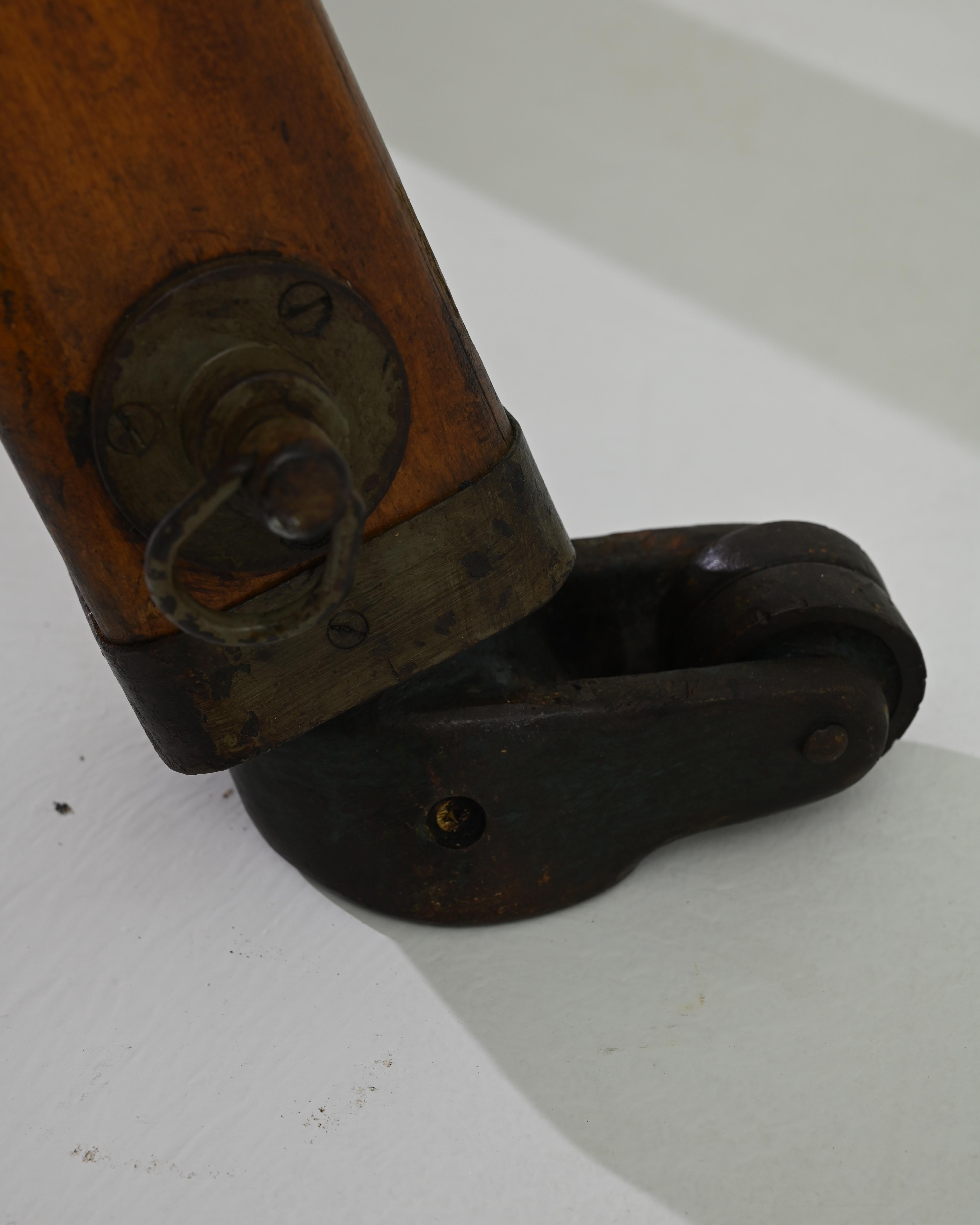 Vintage Central European Leather Pommel Horse 2