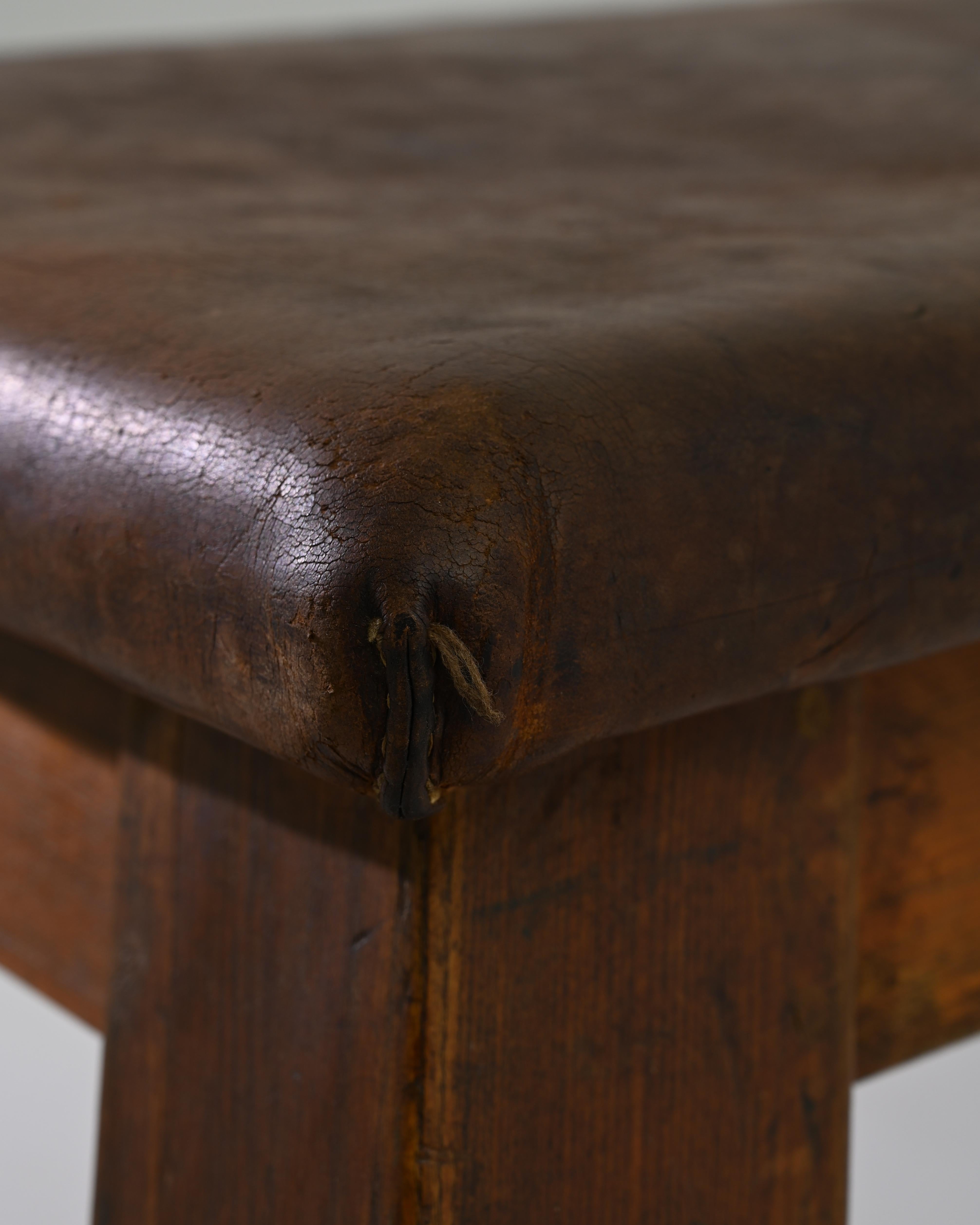 Vintage Central European Leather Pommel Horse 3