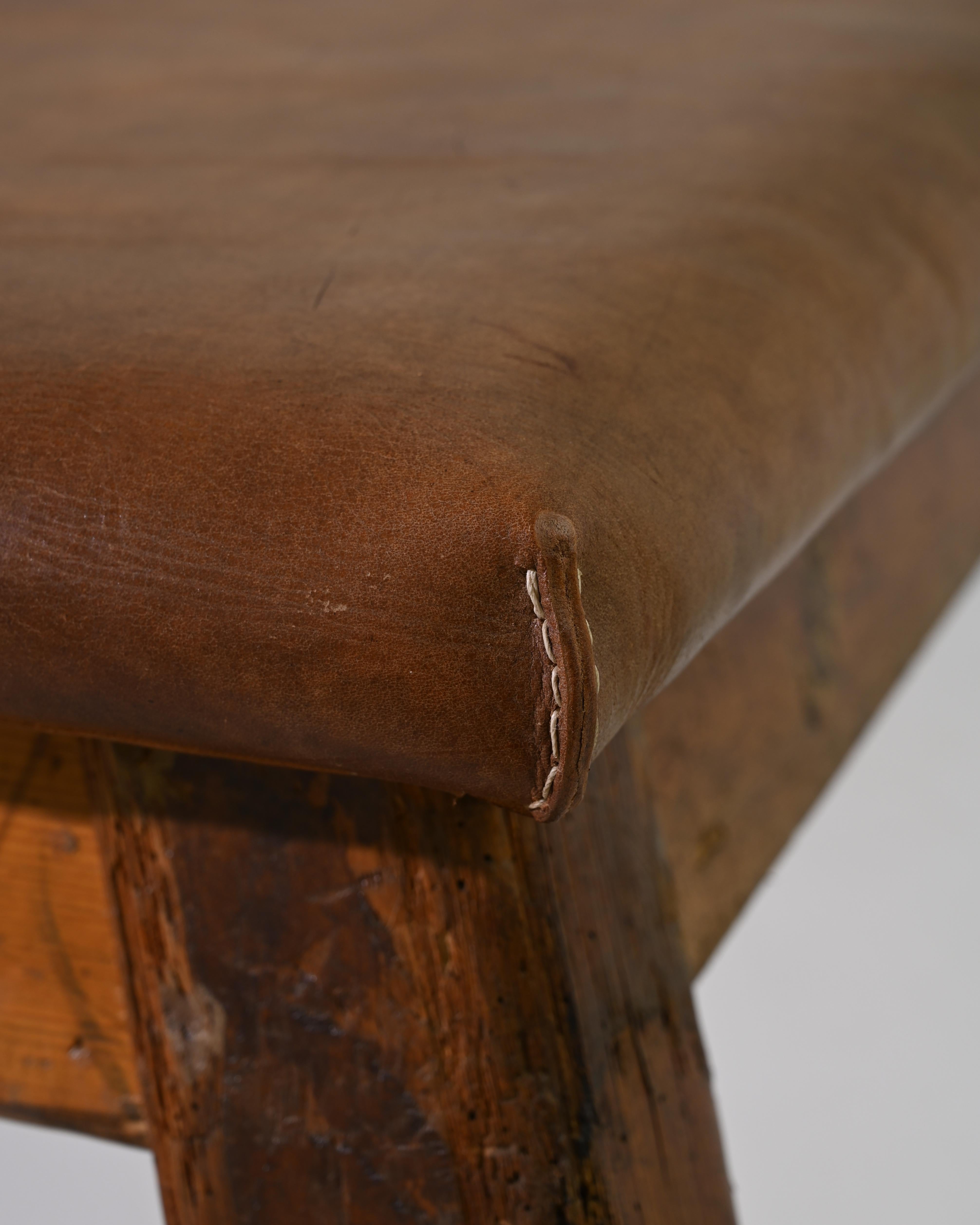 Vintage Central European Leather Pommel Horse 2