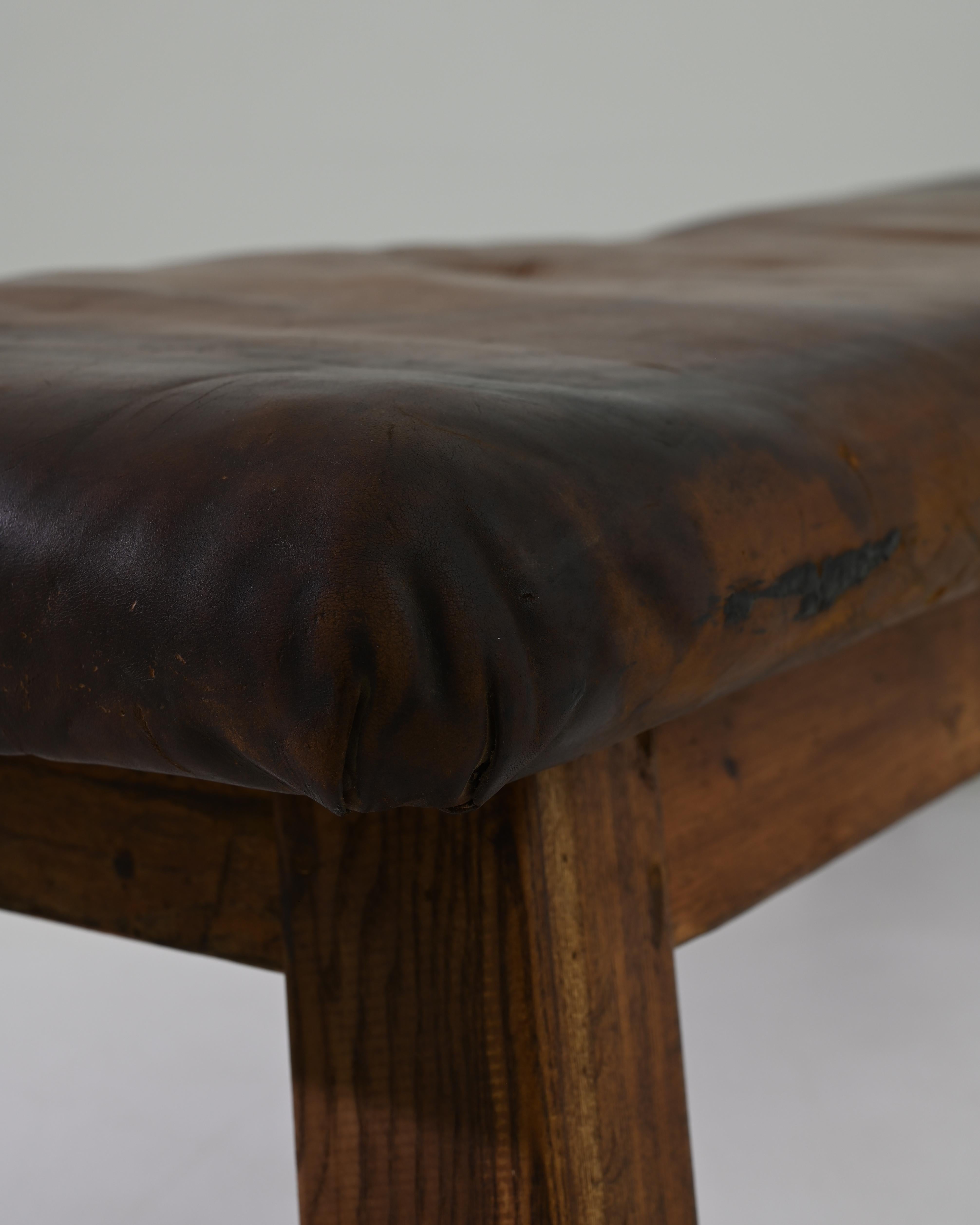 Vintage Central European Leather Pommel Horse 3