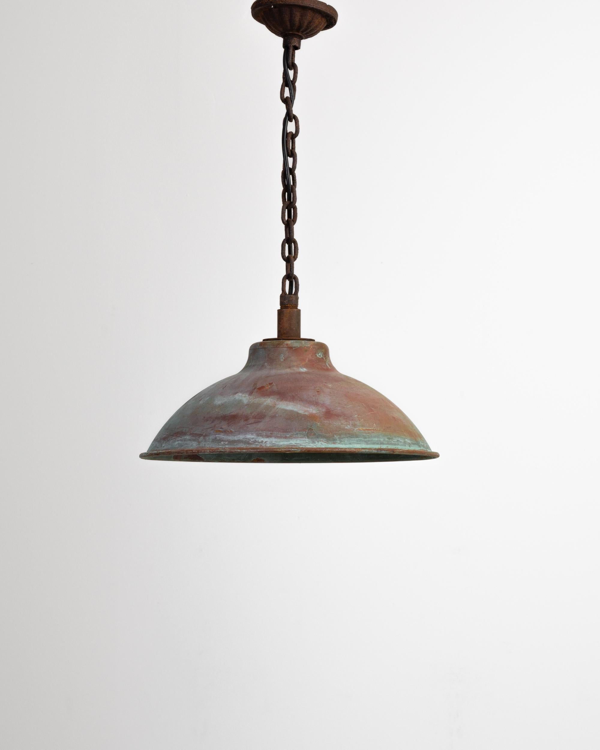 Vintage Central European Metal Industrial Lamp 4