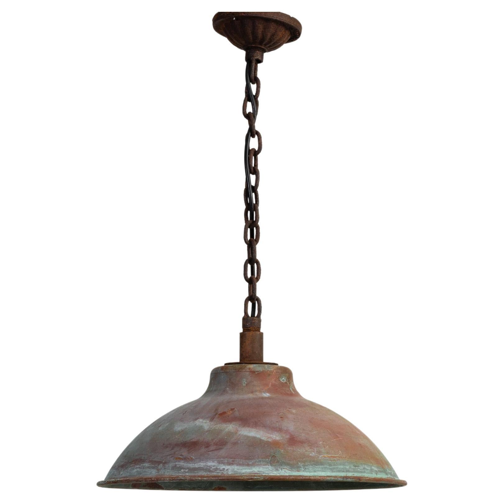Vintage Central European Metal Industrial Lamp