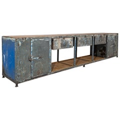 Vintage Central European Metal Work Table