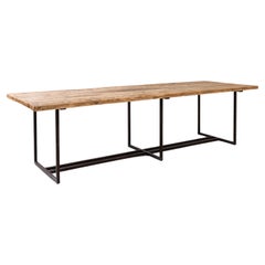 Vintage Central European Wood Top Table Vintage Central European Wood Top Table