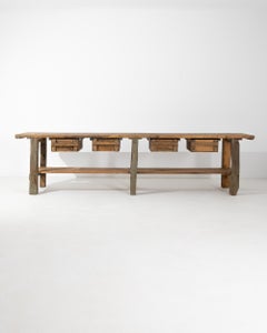 Vintage Central European Wooden Work Table