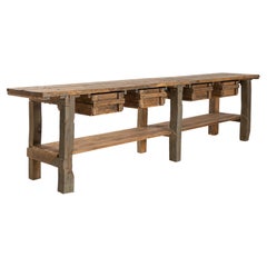 Vintage Central European Wooden Work Table