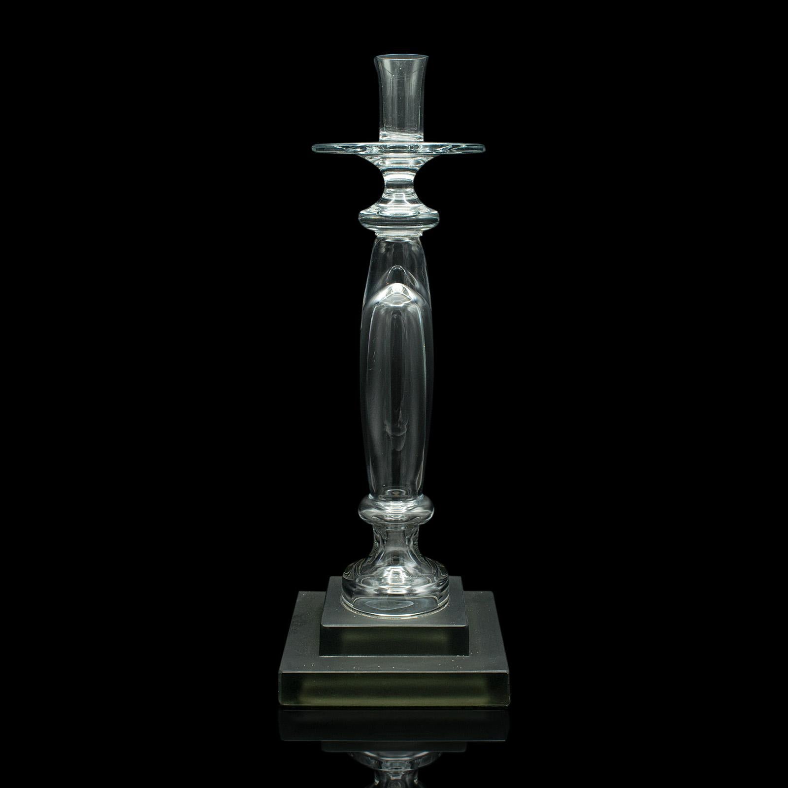 Modern Vintage Centrepiece Candlestick, Italian Glass, Candle Nozzle, Late 20th Century For Sale