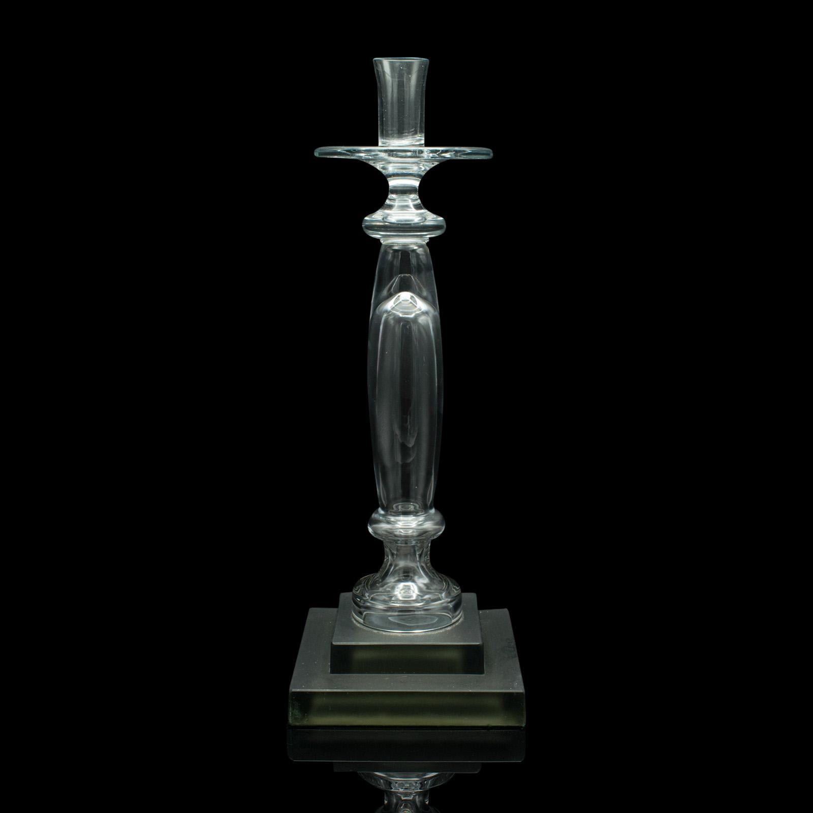 Vintage Centrepiece Candlestick, Italian Glass, Candle Nozzle, Late 20th Century For Sale 1