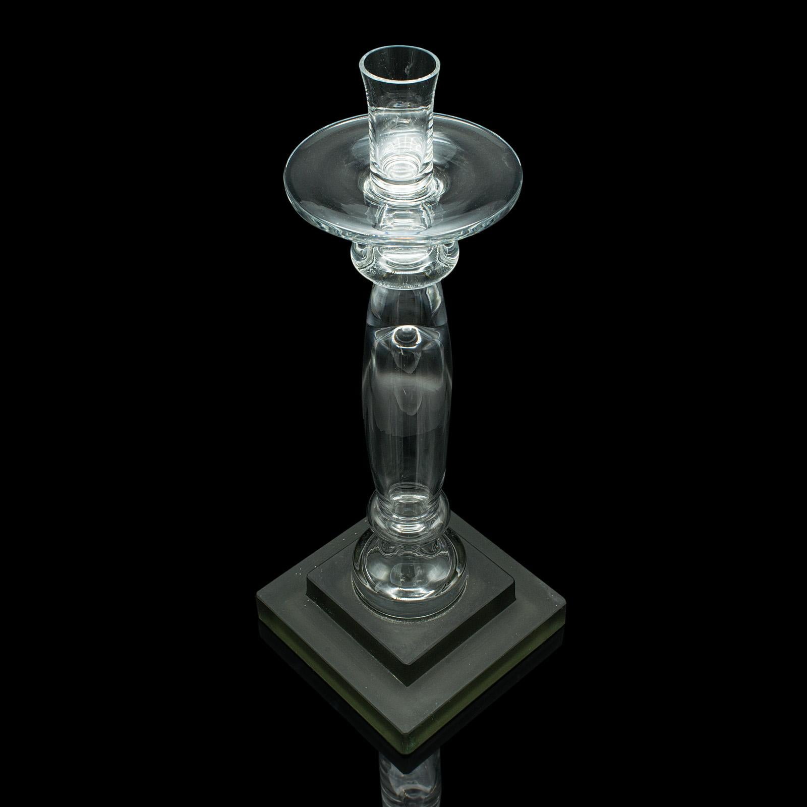 Vintage Centrepiece Candlestick, Italian Glass, Candle Nozzle, Late 20th Century For Sale 2
