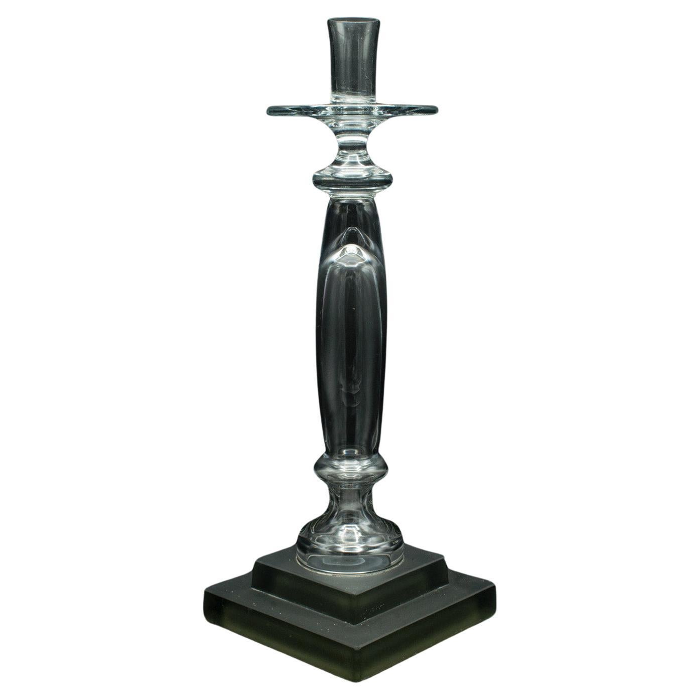 Vintage Centrepiece Candlestick, Italian Glass, Candle Nozzle, Late 20th Century For Sale