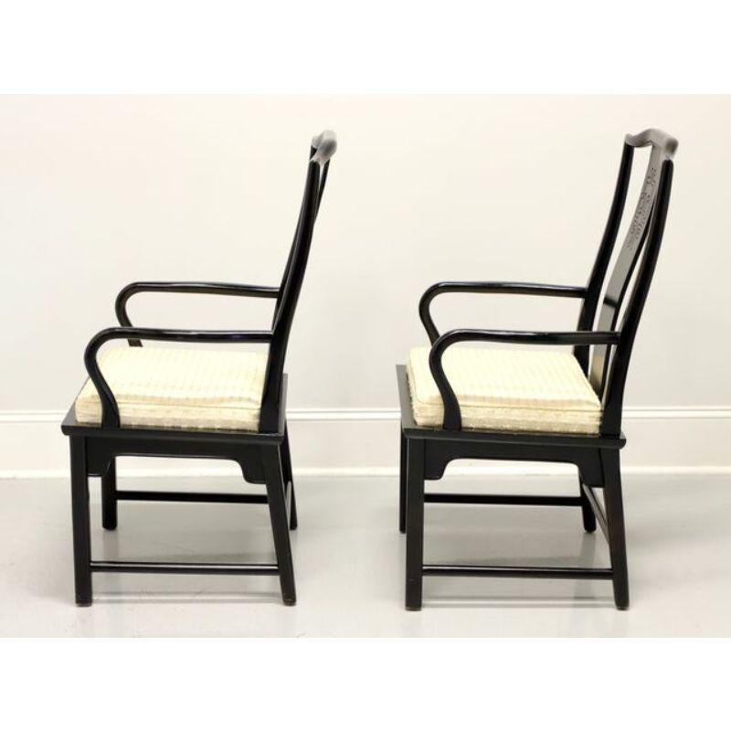 Maple Vintage Century Chin Hua Asian Chinoiserie Dining Armchairs, Pair