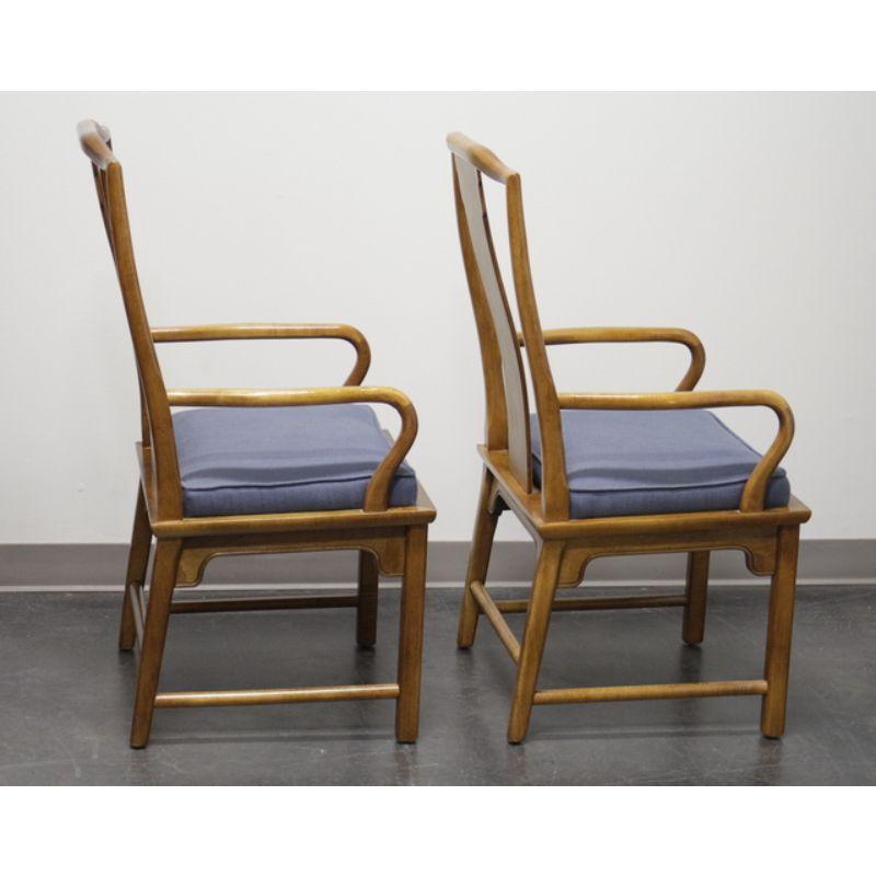 American CENTURY Chin Hua Asian Chinoiserie Dining Armchairs - Pair