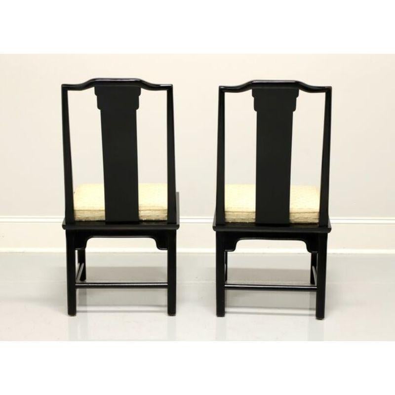 20th Century CENTURY Chin Hua Asian Chinoiserie Dining Side Chairs - Pair B