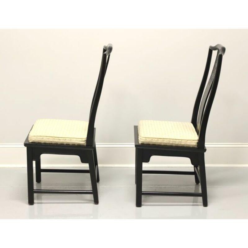 Fabric CENTURY Chin Hua Asian Chinoiserie Dining Side Chairs - Pair B