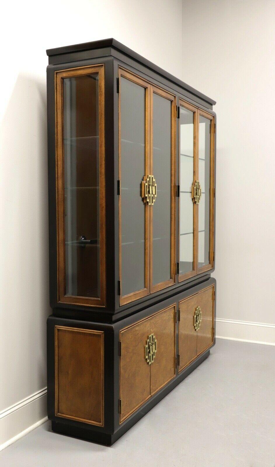 An Asian style dual china display cabinet by high-quality furniture maker Century, from their 