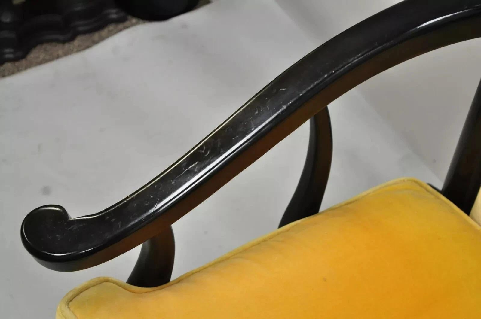 Vintage Century Chinoiserie James Mont Style Asian Horseshoe Ming Lounge Chair For Sale 3