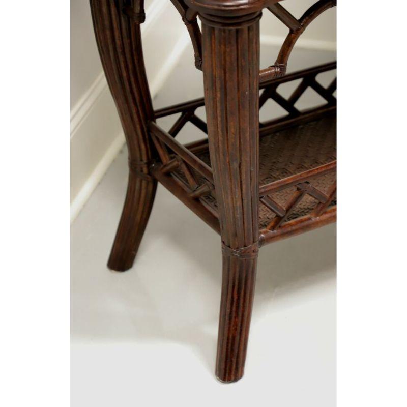 CENTURY Faux Bamboo Rattan and Mottled Composition Console Table 4