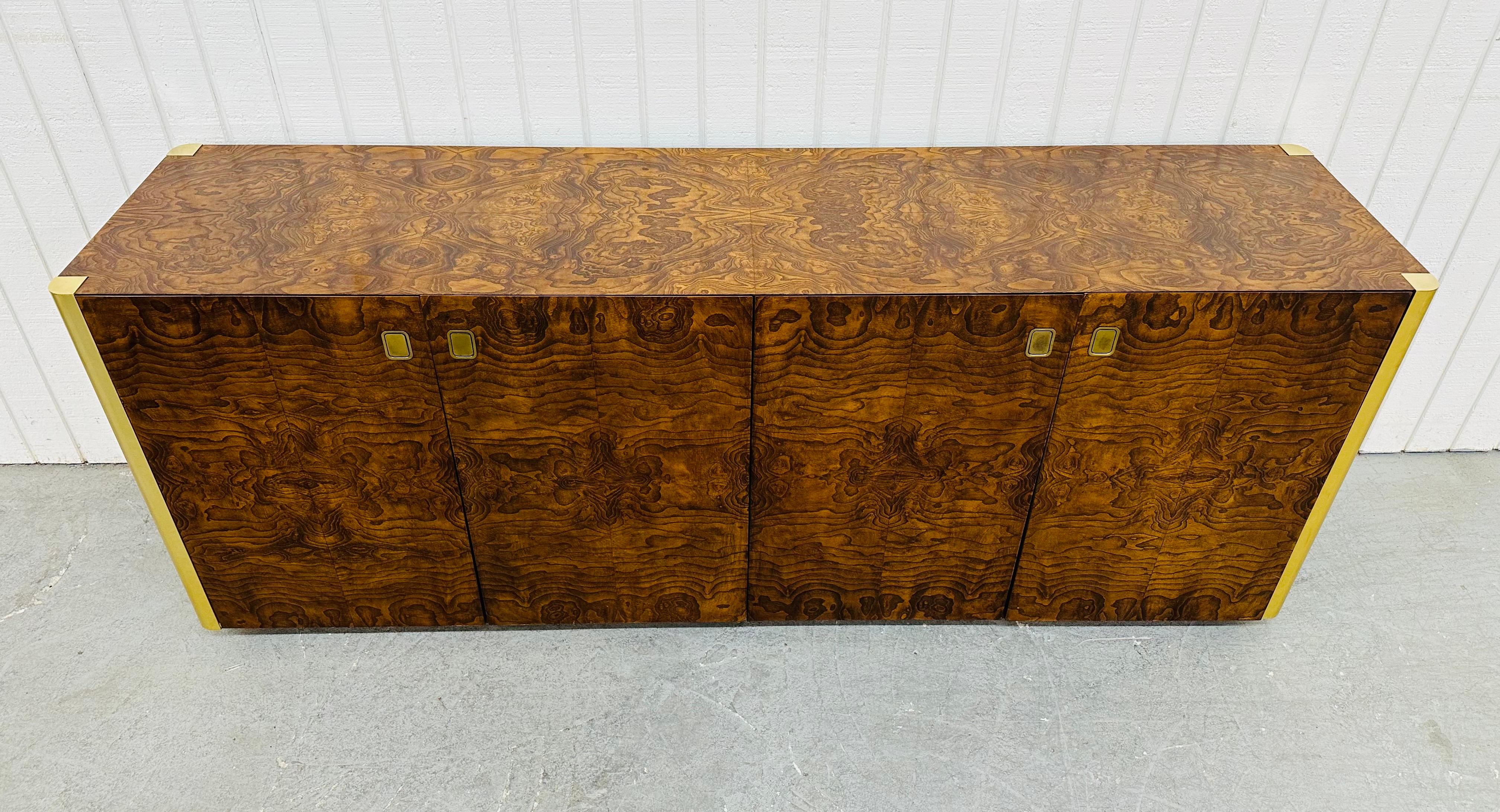 Vintage Century Furniture Burled Walnut Sideboard For Sale at 1stDibs