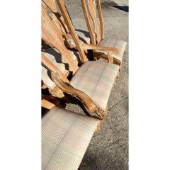 Vintage Century Furniture Cerused Chippendale Dining Chairs, Set of 6