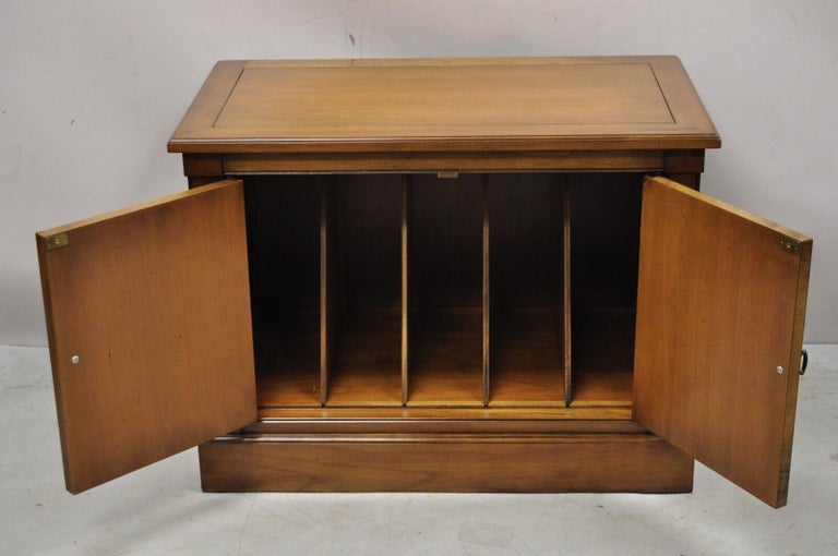 Vintage Century Furniture Hollywood Regency 2 Door Walnut Record