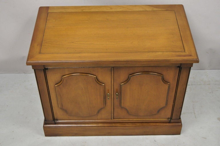 Vintage Century Furniture Hollywood Regency 2 Door Walnut Record