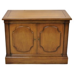 Used Century Furniture Hollywood Regency 2 Door Walnut Record Console Cabinet