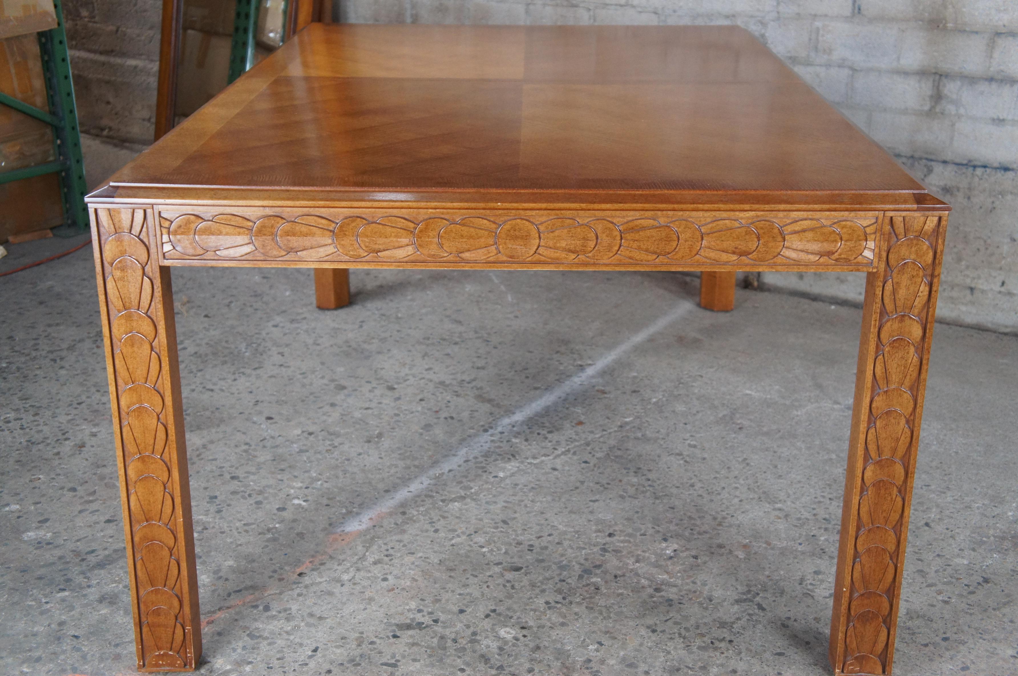 Vintage Century Furniture Maple Parsons Style Fretwork Extenable Dining Table 10 6