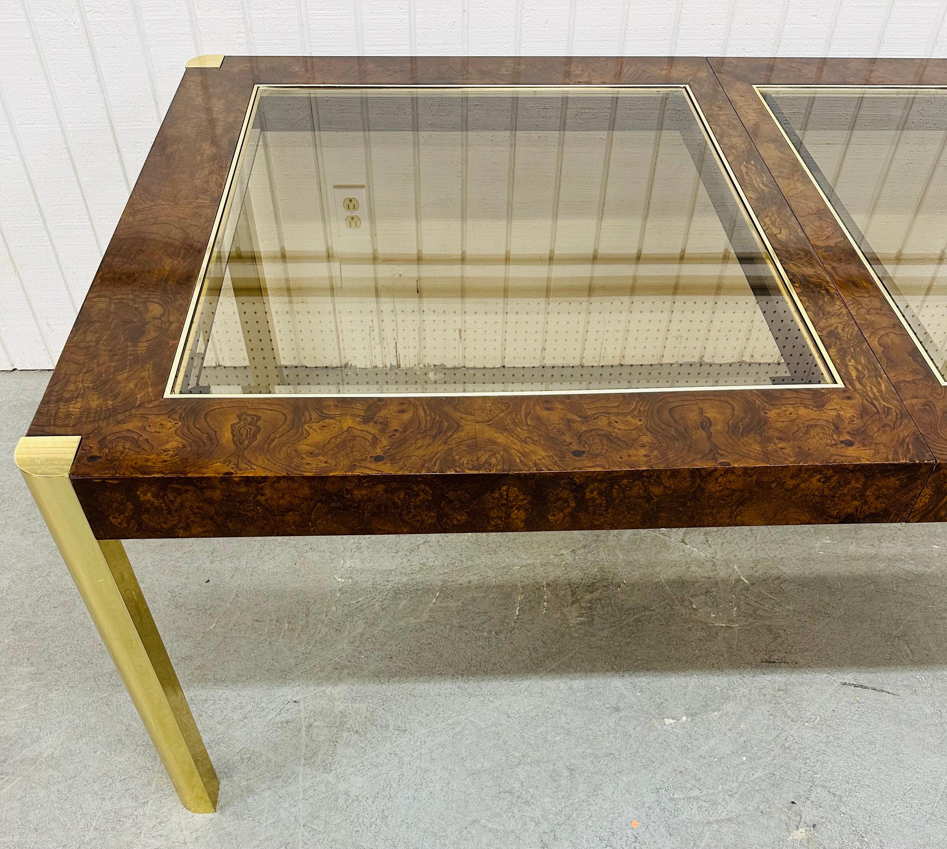 Vintage Century Furniture Modern Burled Walnut Dining Table 1