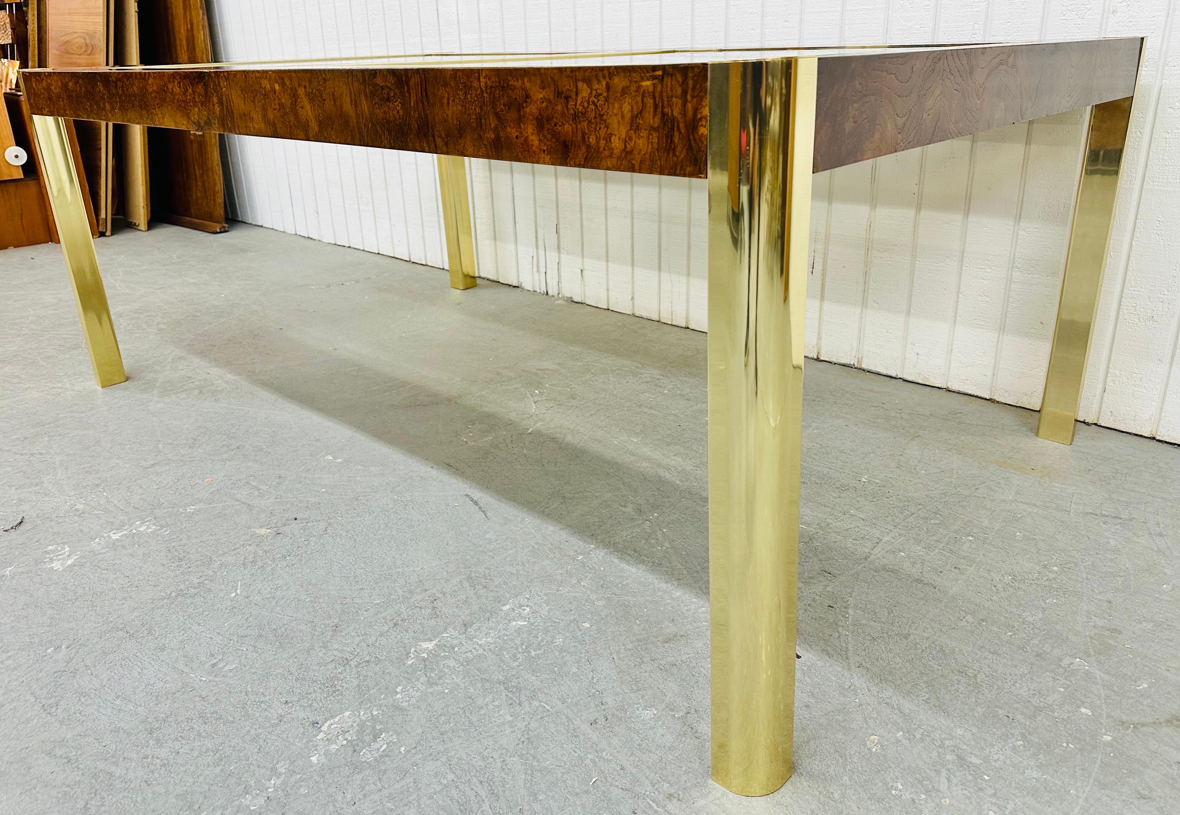 Vintage Century Furniture Modern Burled Walnut Dining Table 2
