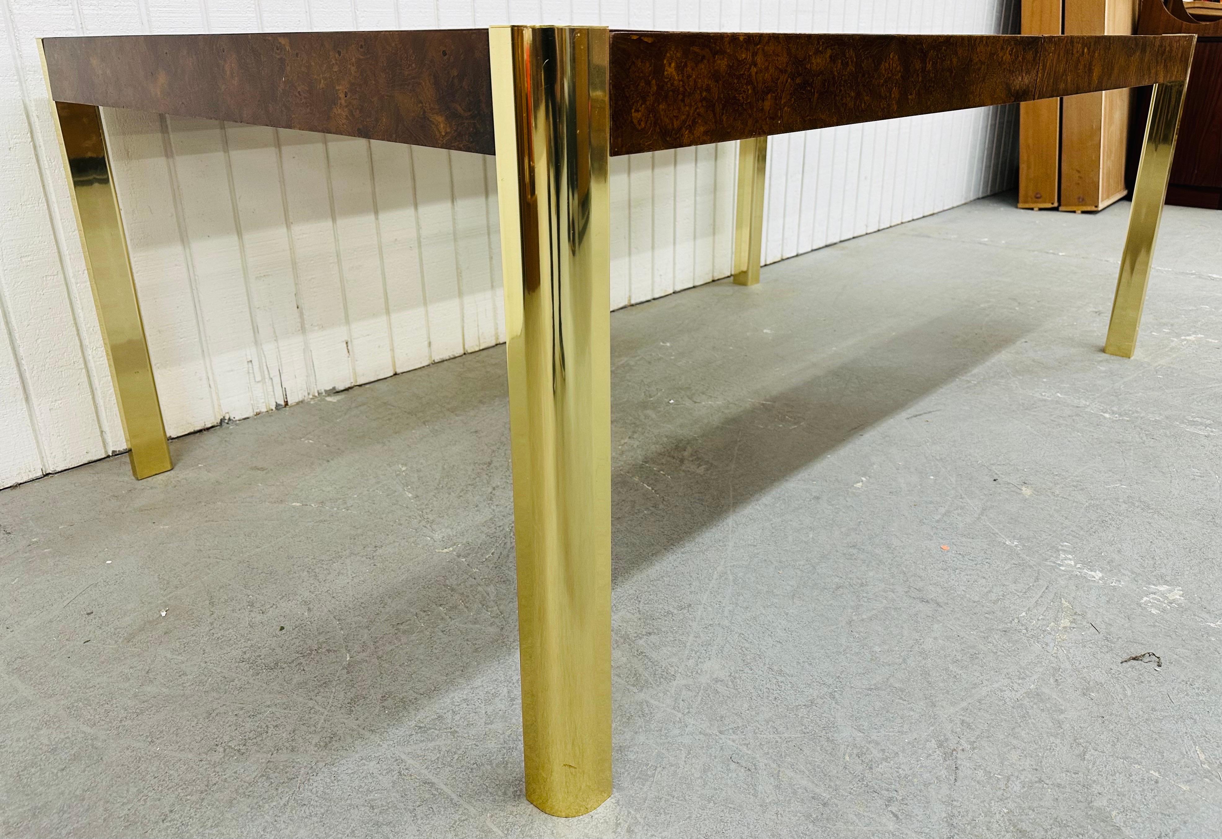 Vintage Century Furniture Modern Burled Walnut Dining Table 3