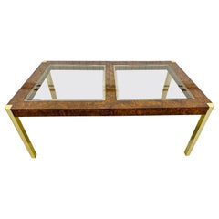 Vintage Century Furniture Modern Burled Walnut Dining Table