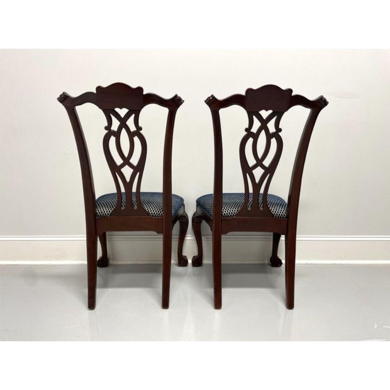 CENTURY Mahogany Chippendale Ball in Claw Dining Side Chairs - Pair In Good Condition In Charlotte, NC