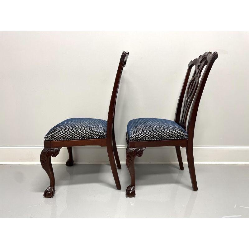 20th Century CENTURY Mahogany Chippendale Ball in Claw Dining Side Chairs - Pair