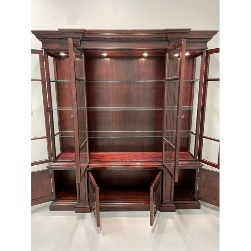 Chippendale CENTURY Mahogany Traditional Breakfront China Cabinet