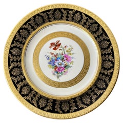 Vintage Century Royal Bavarian Hutschenreuther Hand Painted Floral Plates Selb