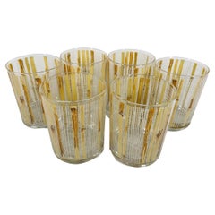 Vintage Cera Glassware for Neiman-Marcus Rocks Glasses in a Bamboo Design