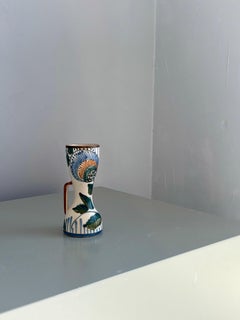 Vintage Ceramic Aksini Floral Vase, Denmark, 1960s