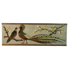 Vintage Ceramic and Stone Peacock Wall Sculpture 1950's