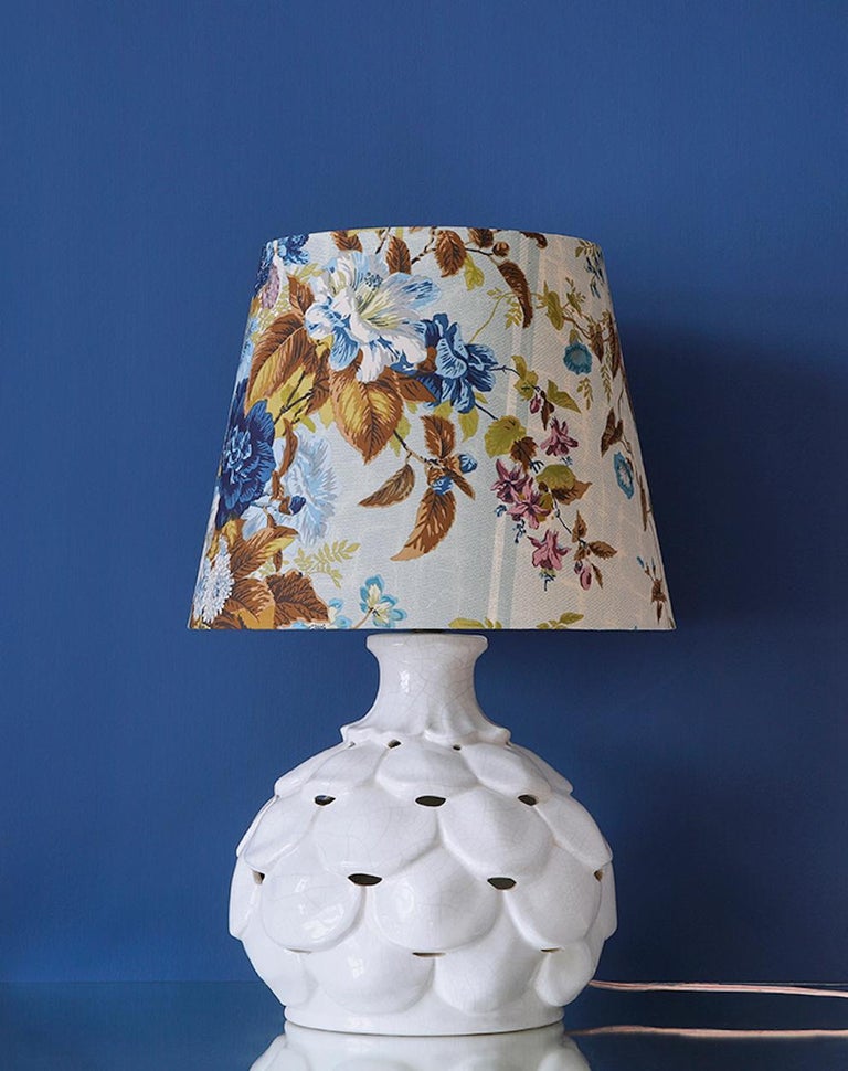 Circa 1970 French Ceramic Artichoke Table Lamp